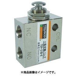 3方向小型切替バルブ 3ポートボタンタイプ TSV31B6
