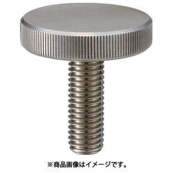 ローレットノブ 平型オネジ・スチール製 外径16×ネジM4 TKKBFM4X10