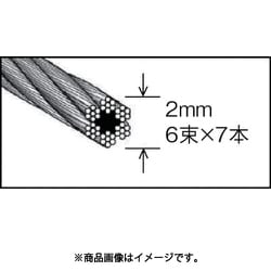 TRUSCO(トラスコ) メッキ付ワイヤロープ Φ4mm×100m CWM-4S100-