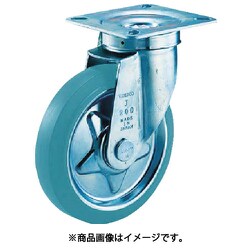 プレス製 グレーゴムキャスター 自在 φ150 TJ150G