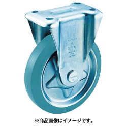 プレス製 グレーゴムキャスター 固定 φ100 TK100G
