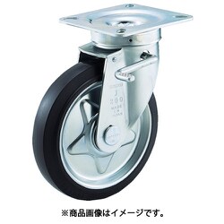 αプレス製ゴムキャスター 自在ダブルストッパー付 φ150 TJB150C