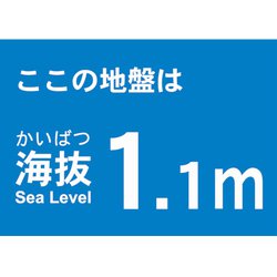 TKBS11 [海抜ステッカー 1.1m]