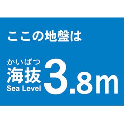 TKBS38 [海抜ステッカー 3.8m]