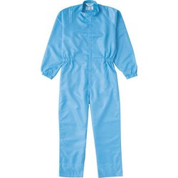 TCOGBL [静電糸グリッド仕様フードなしつなぎ服 ブルー L]
