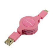 巻き取りケーブル Type-C to USB-A ピンク THC102CA07P