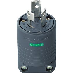 MH7151B [接地2P 15A 引掛プラグ L5-15 15A 125V 黒]