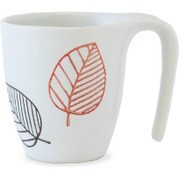 磁器 波佐見焼 マグカップ リーフ 赤