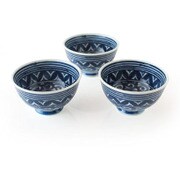 磁器 波佐見焼 軽い 飯碗 駒筋織花 3個組
