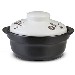 本体：耐熱陶器 蓋：磁器 波佐見焼 電子レンジ対応 焼き物 煮物 調理鍋 サリー