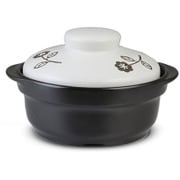 本体:耐熱陶器 蓋:磁器 波佐見焼 電子レンジ対応 焼き物 煮物 調理鍋 サリー