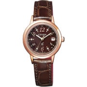 LIGHT in BLACK 2017 AMBER EDITION エコ・ドライブ電波時計 TITANIA LINE HAPPY FLIGHT レザーバンド 限定BOX付 レディース EC1147-01X