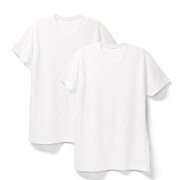 天竺 2枚組 丸首 半袖 LLサイズ ホワイト L0210U LL WH