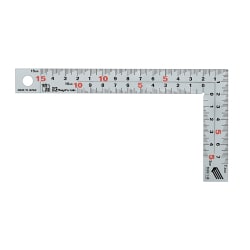 シルバー曲尺 銀龍 15cm 快段目盛 厚手広巾 MT-15KD