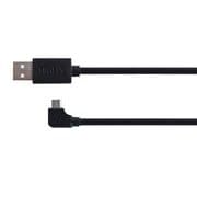 micro USBケーブル 最大2.4A出力 高速充電対応 L字コネクタタイプ ブラック 0.2m TM-SCU02BL