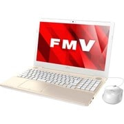 ノートパソコン LIFEBOOK AHシリーズ ベーシック AH42/B2 15.6型ワイド/Celeron/メモリ 4GB/HDD 1TB/DVDスーパーマルチドライブ/Windows 10 Home 64ビット/Office Home and Business Premium プラス Office 365 サービス/シャンパンゴールド FMVA42B2G