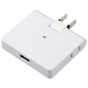 雷ガード付コーナータップ 2AC+1USB 2.4A ホワイト H6CK3001UWH