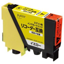 互換インクカートリッジ エプソン リコーダー RDH-Y イエロー（顔料） PLE-ERDHY