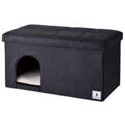 Porta ドッグハウス＆スツール ブラック ワイド WD