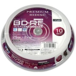 BD-RE くり返し録画用 2倍速 10P スピンドルケース HDVBE25NP10SP