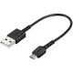 USB2.0ケーブル （Type-A to microB） スリム 0.1m ブラック BSMPCMB201BK