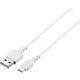 USB2.0ケーブル （Type-A to microB） スリム 1.5m ホワイト BSMPCMB215WH