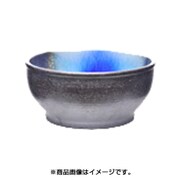 信楽焼めだか鉢 ブラウン/ブルーアクセント [レイアウト飼育鉢]