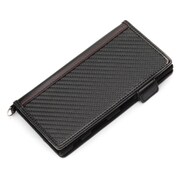PG-XZSFP01BK [Xperia XZs/XZ用 フリップカバー カーボン調 ブラック]