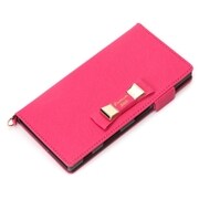 PG-XZSFP08PK [Xperia XZs/XZ用 フリップカバー ダブルリボン ホットピンク]
