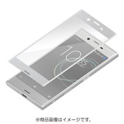 PG-XZSGL08 [Xperia XZs/XZ用 液晶保護ガラス スーパークリア シルバーフレーム]