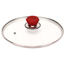 フレーバーストーン 共通ガラス蓋 24cm レッド 66836