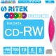 PC/データ用 CD-RW 700MB 10倍速対応 5色カラーミックス 5枚パック CD-RW700.MIX5P A