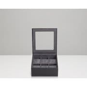 Stackable 6pcs Watch Tray Blk w Li 309603