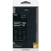 3088XPXZS [Xperia XZs/XZ 薄型手帳ケース SLIM FLAT CASE サイドマグネット ブラック×ダークブラウン]