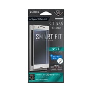 LP-XPXZSFGMBSV [Xperia XZs/XZ ガラスフィルム 「GLASS PREMIUM FILM」 全画面保護 SMART FIT 指滑りマット/ブルーライトカット （G1）0.2mm ウォームシルバー]