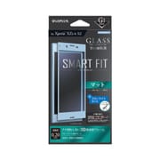 LP-XPXZSFGMBBL [Xperia XZs/XZ ガラスフィルム 「GLASS PREMIUM FILM」 全画面保護 SMART FIT 指滑りマット/ブルーライトカット （G1）0.2mm アイスブルー]