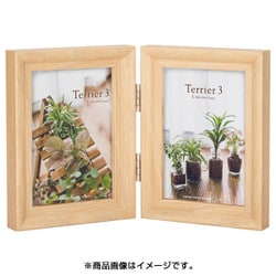 フォトフレーム テリア3 木目調 ナチュラル L 2面 タテ FWTR3-NTL2T