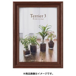 フォトフレーム テリア3 木目調 ブラウン 2L 1面 FWTR3-BR2L1