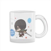 ぬいぐるみに 進撃の巨人 グラスマグカップ ミカサ [キャラクターグッズ]
