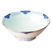 ラーメン鉢 渕十草 青