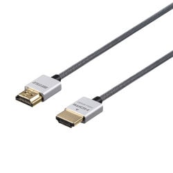 HDMIケーブル スリム 1.0m ハイスピード イーサネット対応  シルバー BSHDYP110SV