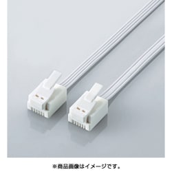 モジュラーケーブル 爪折れ防止 20m ホワイト MJ-T20WH