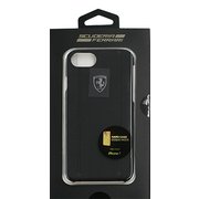 Ferrari公式ライセンスケース iPhone SE(第2世代)/8/7 4.7インチ用 レザーハードケース ブラック FEOSTHCP7BK