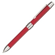 デニム生地巻き複合筆記具 REFINO-d(レフィーノ・ディー) 2色(黒・赤)油性ボールペン 0.7mm+シャープペンシル 0.5mm レッド 16-0326-230