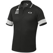 433957JP [Bark Mesh Block Polo ポロシャツ メンズ Mサイズ ブラックアウト]