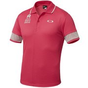 433957JP [Bark Mesh Block Polo ポロシャツ メンズ Mサイズ ハイビスカス]