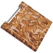 10100/050 [木製 エンドグレインカッティングボード 30cm×30cm BARBECUE]