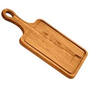 13068/100 [木製 カッティングボード 取手付 29cm(43cm)×23cm BARBECUE]
