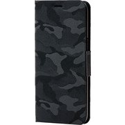 Galaxy S8 ソフトレザーカバー 薄型 磁石付 迷彩/ブラック PM-GS8PLFUMCBK