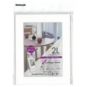 Vカットペーパースタンド 差込式 2Lサイズ ホワイト VPS-2L-W